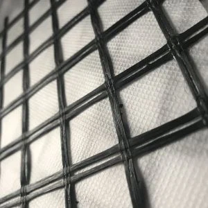 Geogrid in fibra di vetro composita con Geotessile